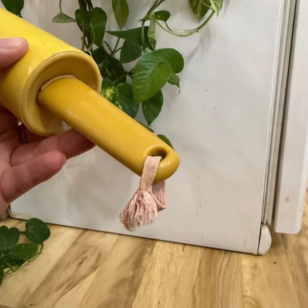 Vibrant Yellow Rolling Pin with Handles